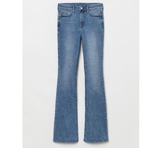 H&M High Rise Stretch Mini Flare Jeans size 28